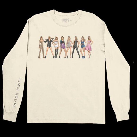 Taylor Swift 1989 (Taylor’s Version) Long Sleeve Shirt | Size Large | Beige - Picture 9 of 10